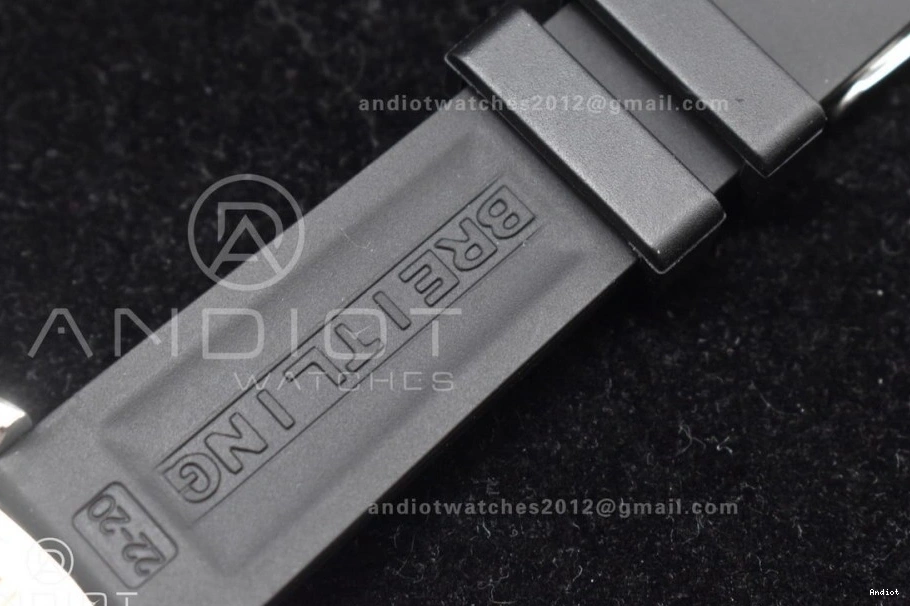 Edition Best 1:1 Dial Superocean 478 Black Bezel Resilient Strap A 44 TF Orange On Rubber Automatic Black 0814